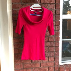 Express Red cowl neck top